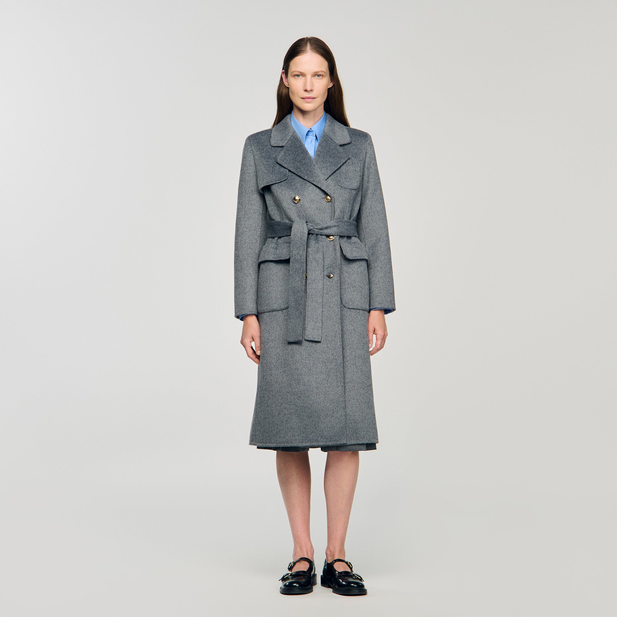 Dorel Double-Faced Check Coat Grey