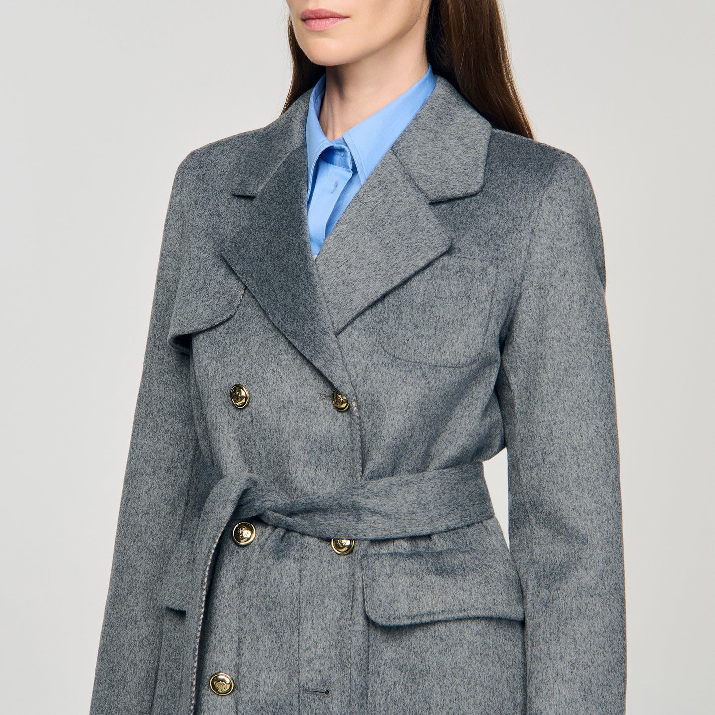 Dorel Double-Faced Check Coat Grey