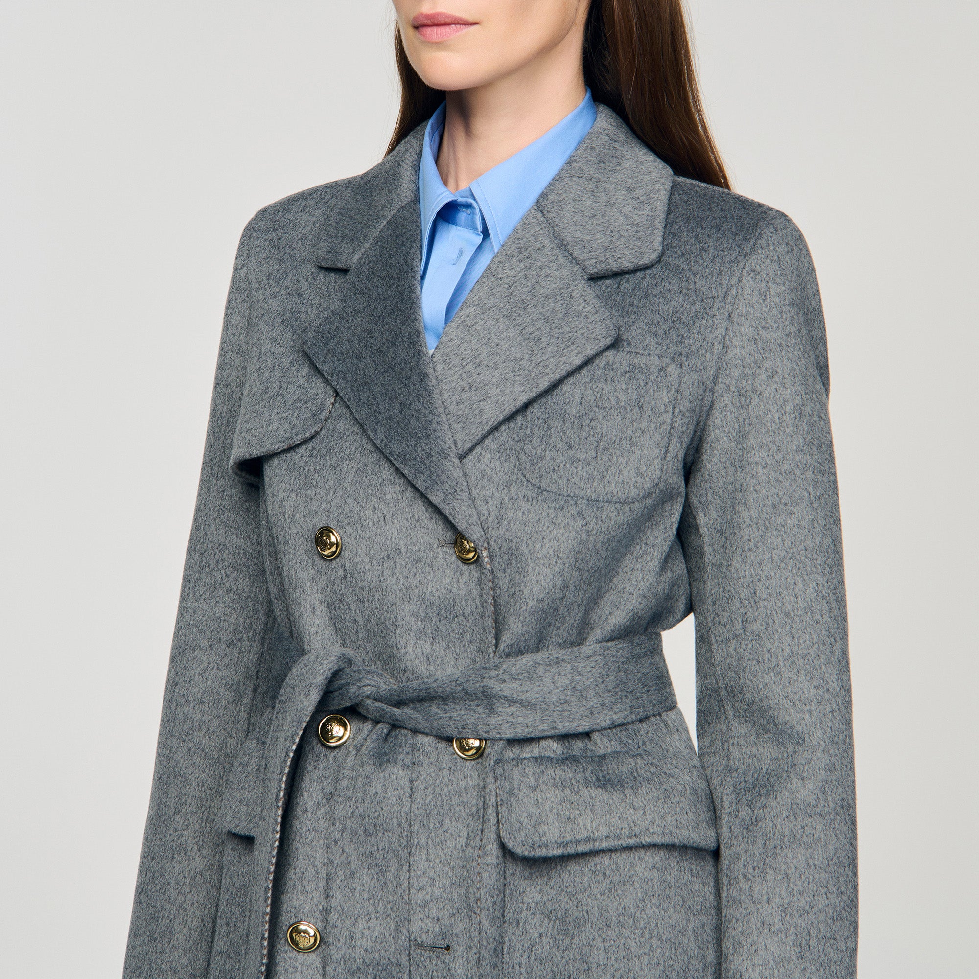 Dorel Double-Faced Check Coat Grey