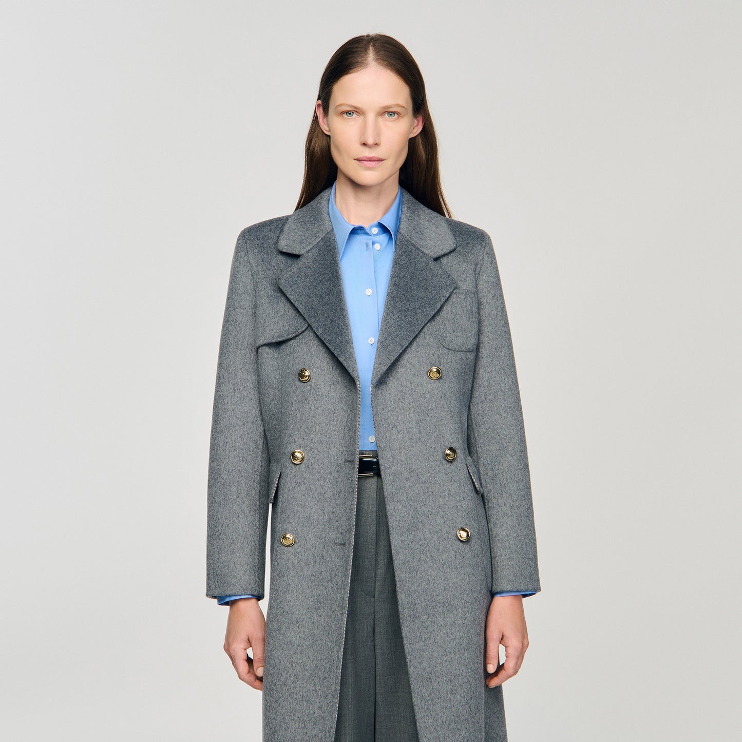 Dorel Double-Faced Check Coat Grey