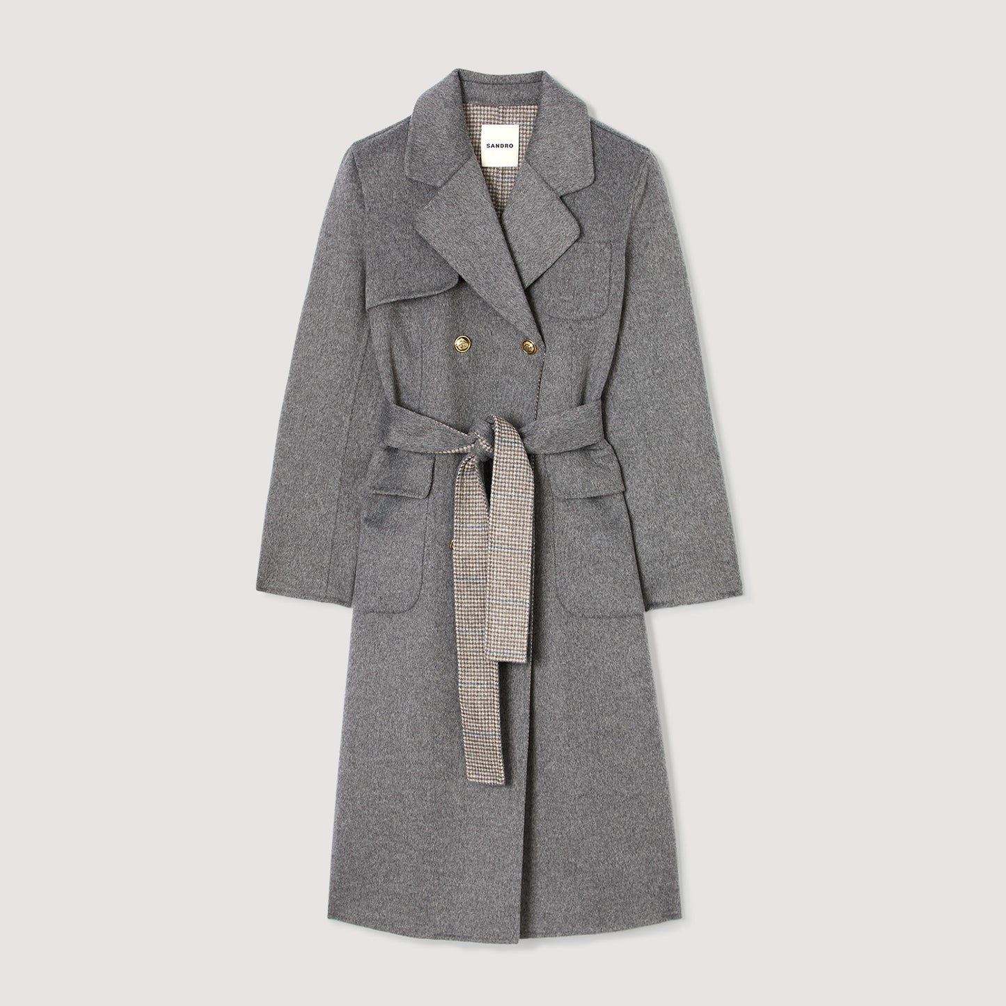 Dorel Double-Faced Check Coat Grey