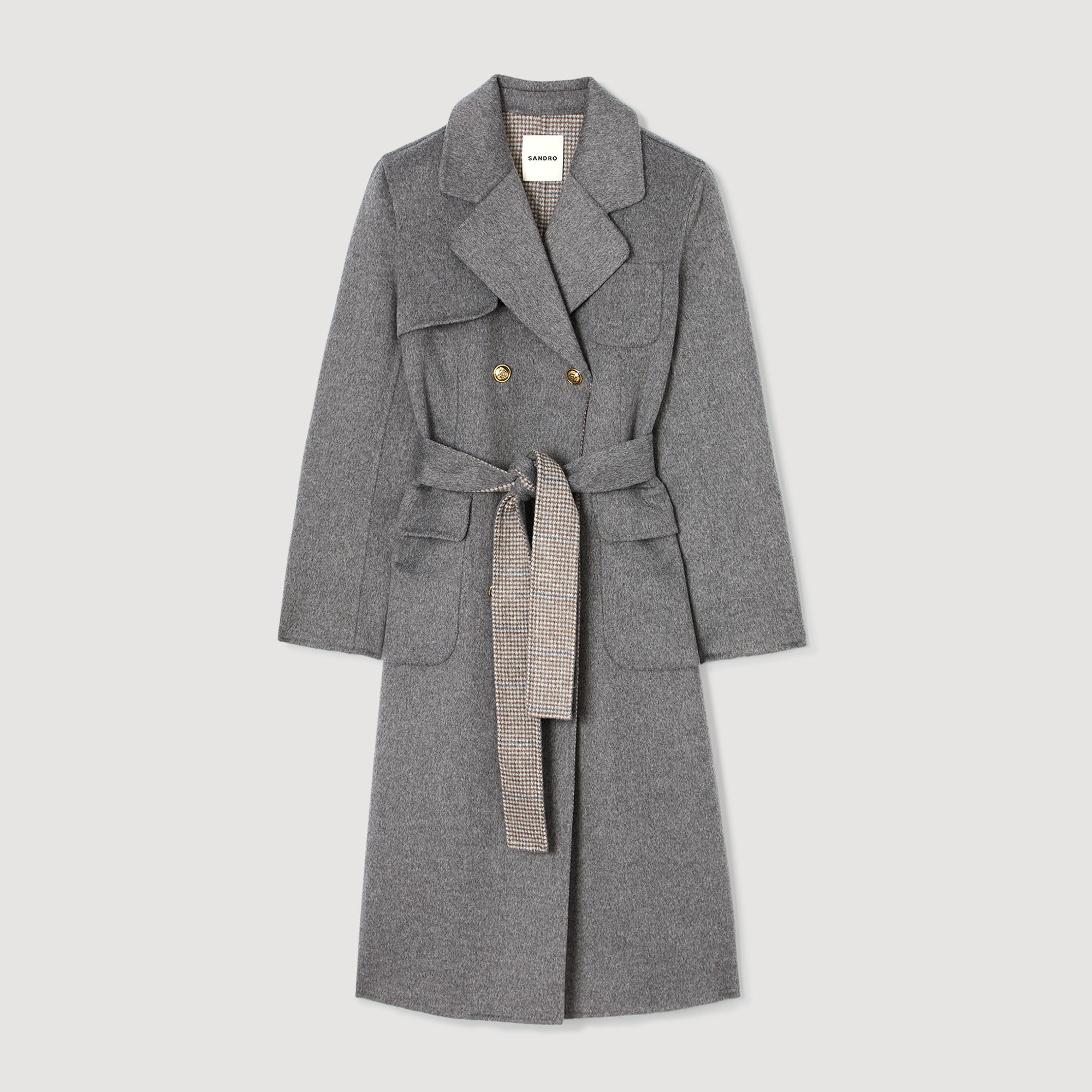 Dorel Double-Faced Check Coat Grey
