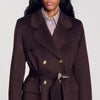 Dorel Double-faced check coat Brown