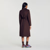 Dorel Double-faced check coat Brown