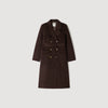 Dorel Double-faced check coat Brown
