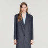 Evan  Longline Coat Dark Grey