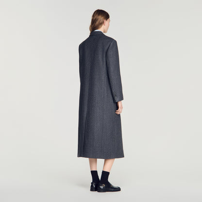 Evan  Longline Coat Dark Grey