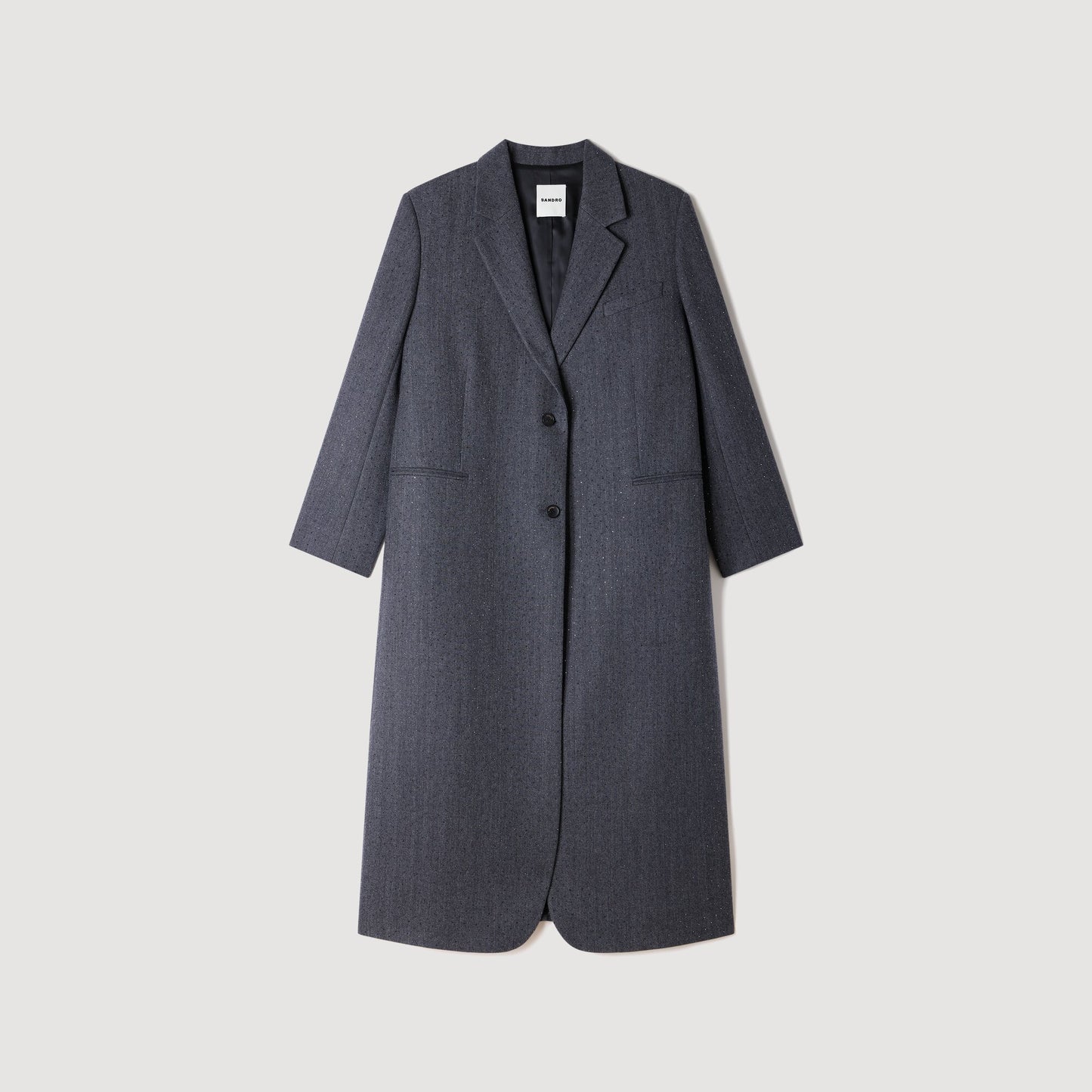 Evan  Longline Coat Dark Grey