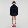 Blair Double-faced standing collar coat Navy Blue