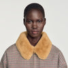 Wesley Faux fur-lined coat Brown