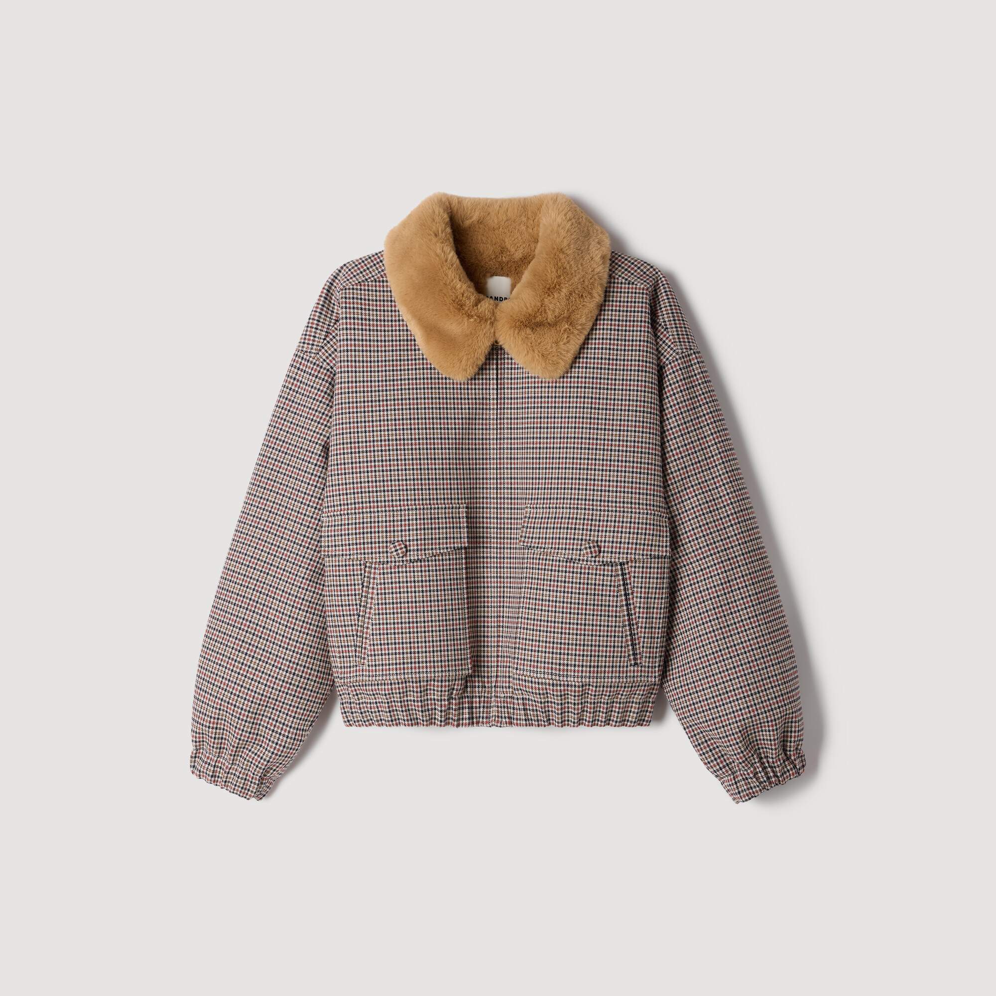 Wesley Faux fur-lined coat Brown
