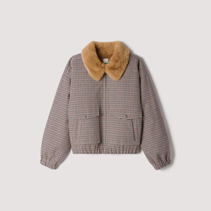 Wesley Faux fur-lined coat Brown