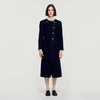 Saywer Tweed Coat With Jewel Buttons Black