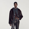 Theodore Faux Fur And Knit Jacket Brown