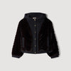 Theodore Faux Fur And Knit Jacket Brown