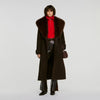 Gustave Coat With Shearling Collar Brown