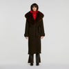Gustave Coat With Shearling Collar Brown
