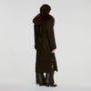 Gustave Coat With Shearling Collar Brown