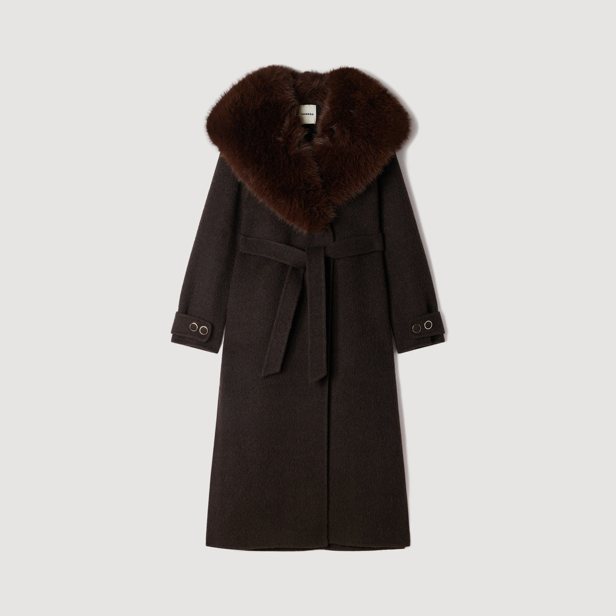 Gustave Coat With Shearling Collar Brown