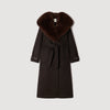 Gustave Coat With Shearling Collar Brown