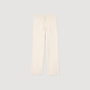 Knitted Straight-Leg Pants Ecru