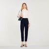 Straight-Leg Trousers Black