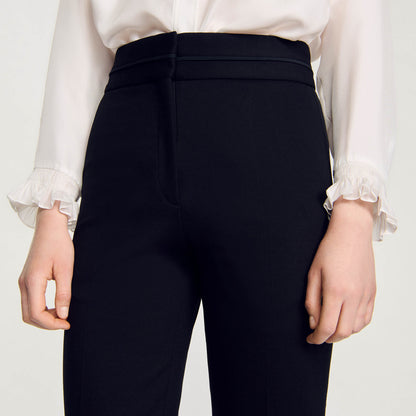 Straight-Leg Trousers Black