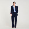 Wool Trousers Navy Blue