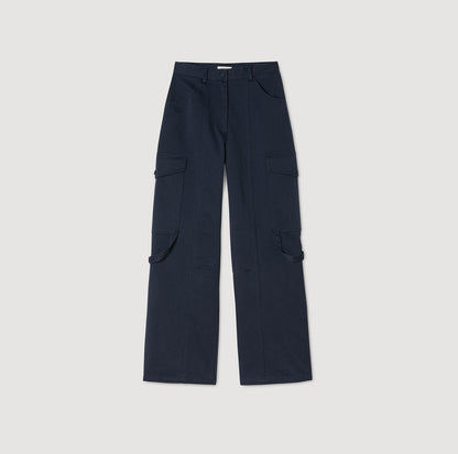 Haytham Cargo Trousers Navy Blue
