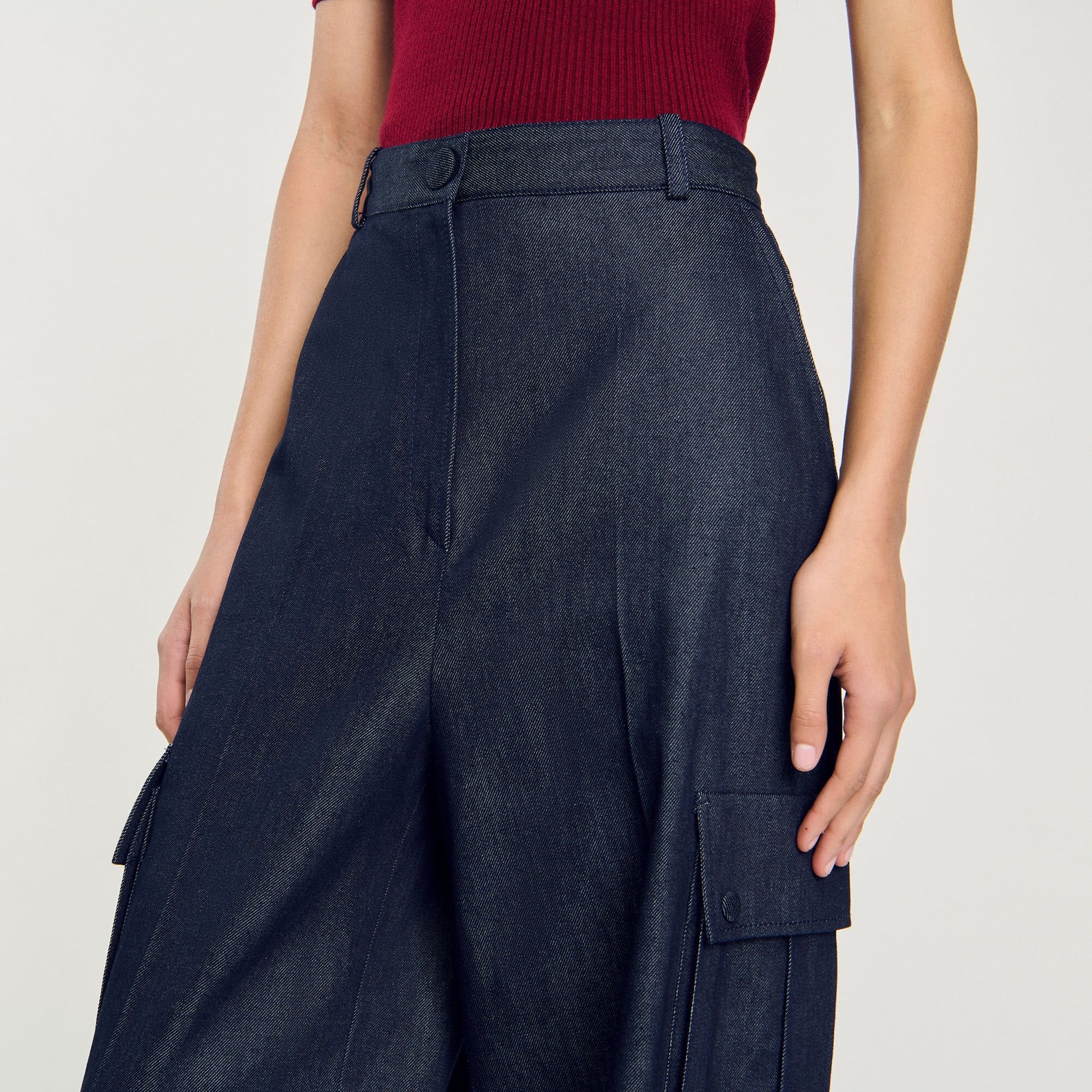 Convertible Denim Trousers Deep Blu