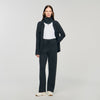 Vadim Knit Rhinestone-Covered Trousers Charcoal Grey