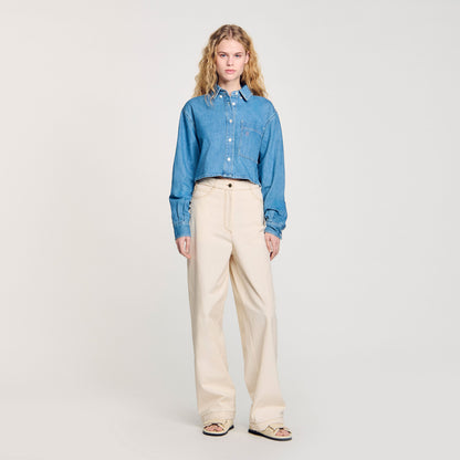 Leon Lace-Up Jeans Sand Sand