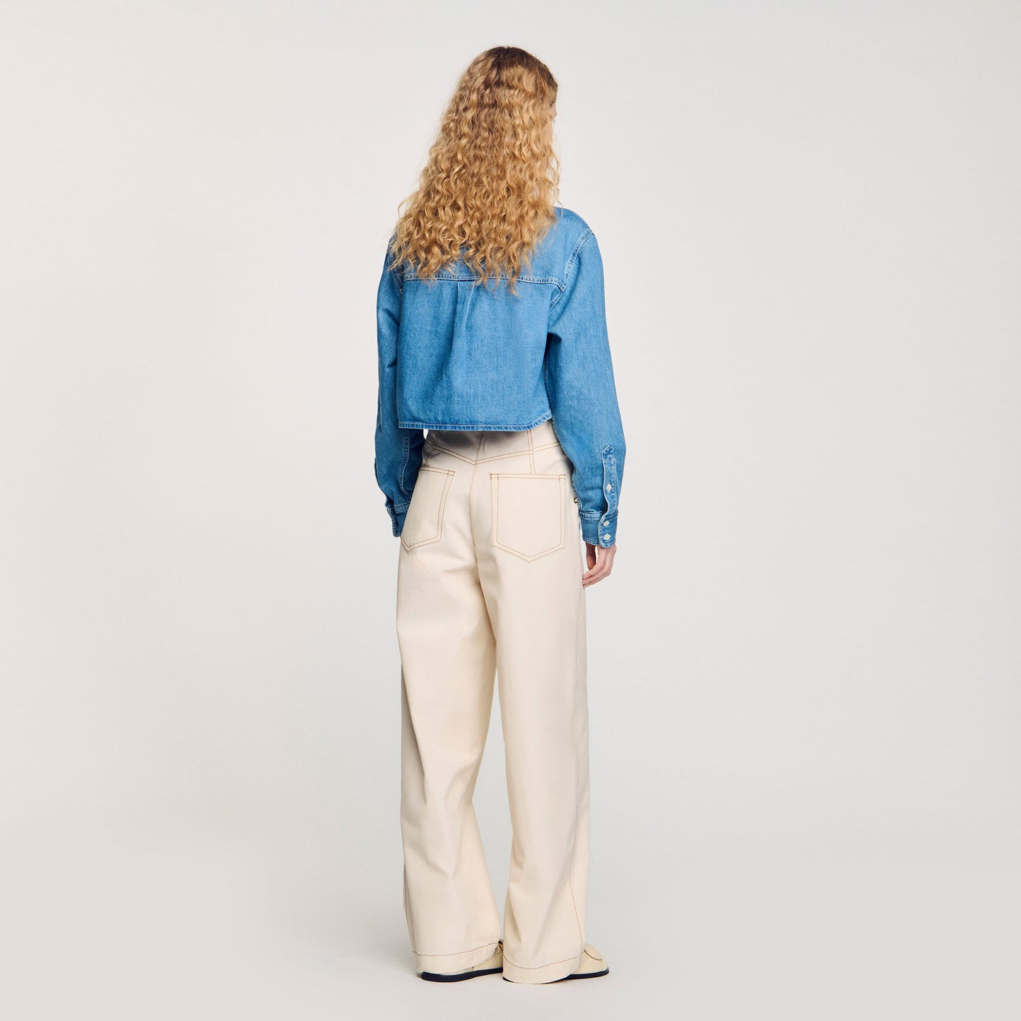Leon Lace-Up Jeans Sand Sand