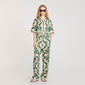 Cavalaire Floral Trousers Ecru / Green