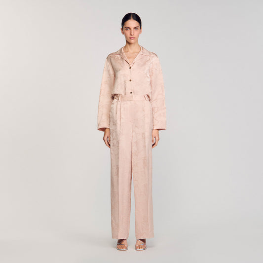 Printed Trousers Nude
