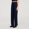 Pernault Rhinestone Striped Trousers Navy Blue