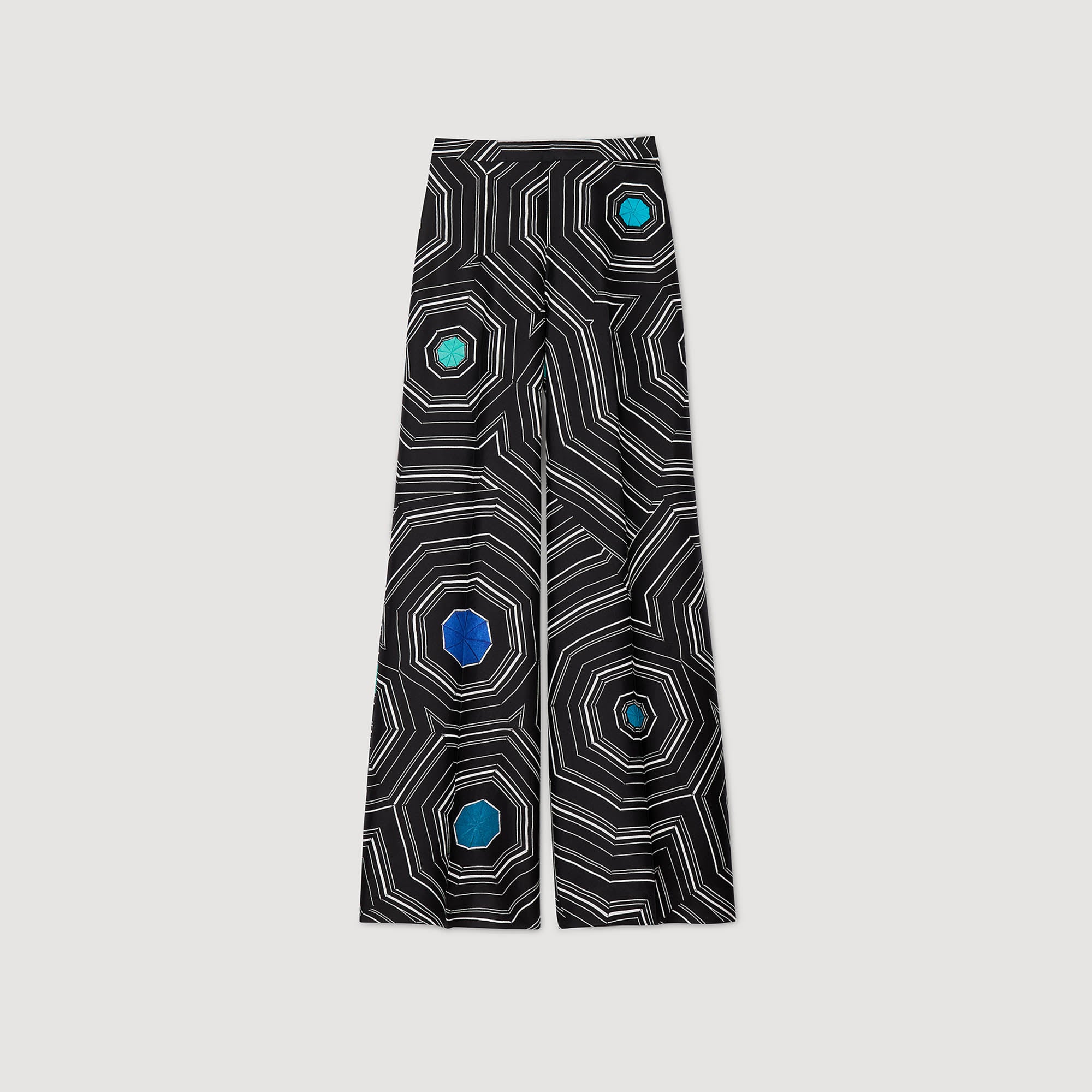 Lucien Printed Trousers Black