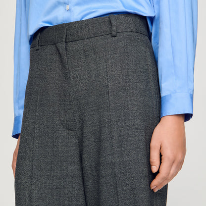 Ismere Straight And Wide Trousers Light Grey