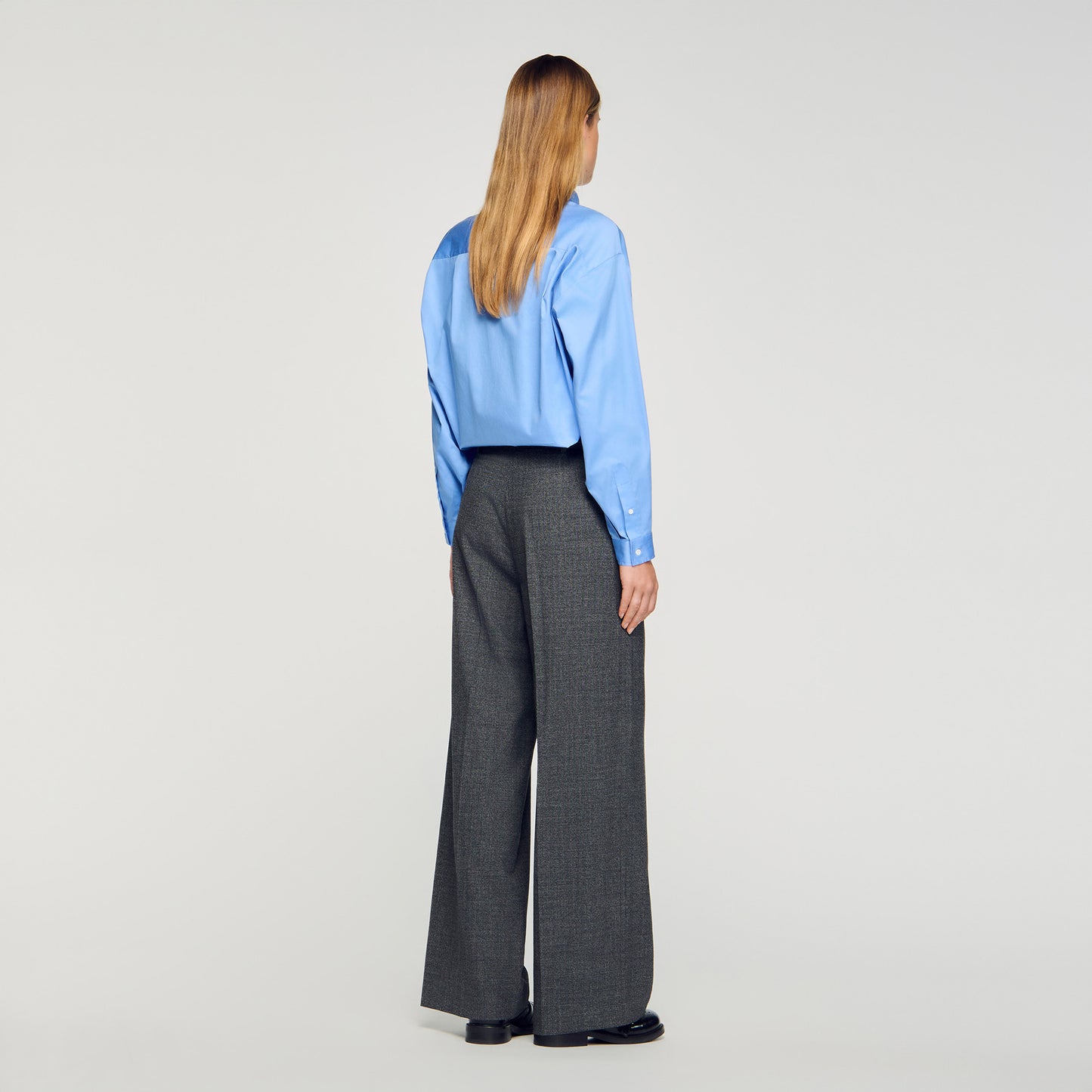 Ismere Straight And Wide Trousers Light Grey