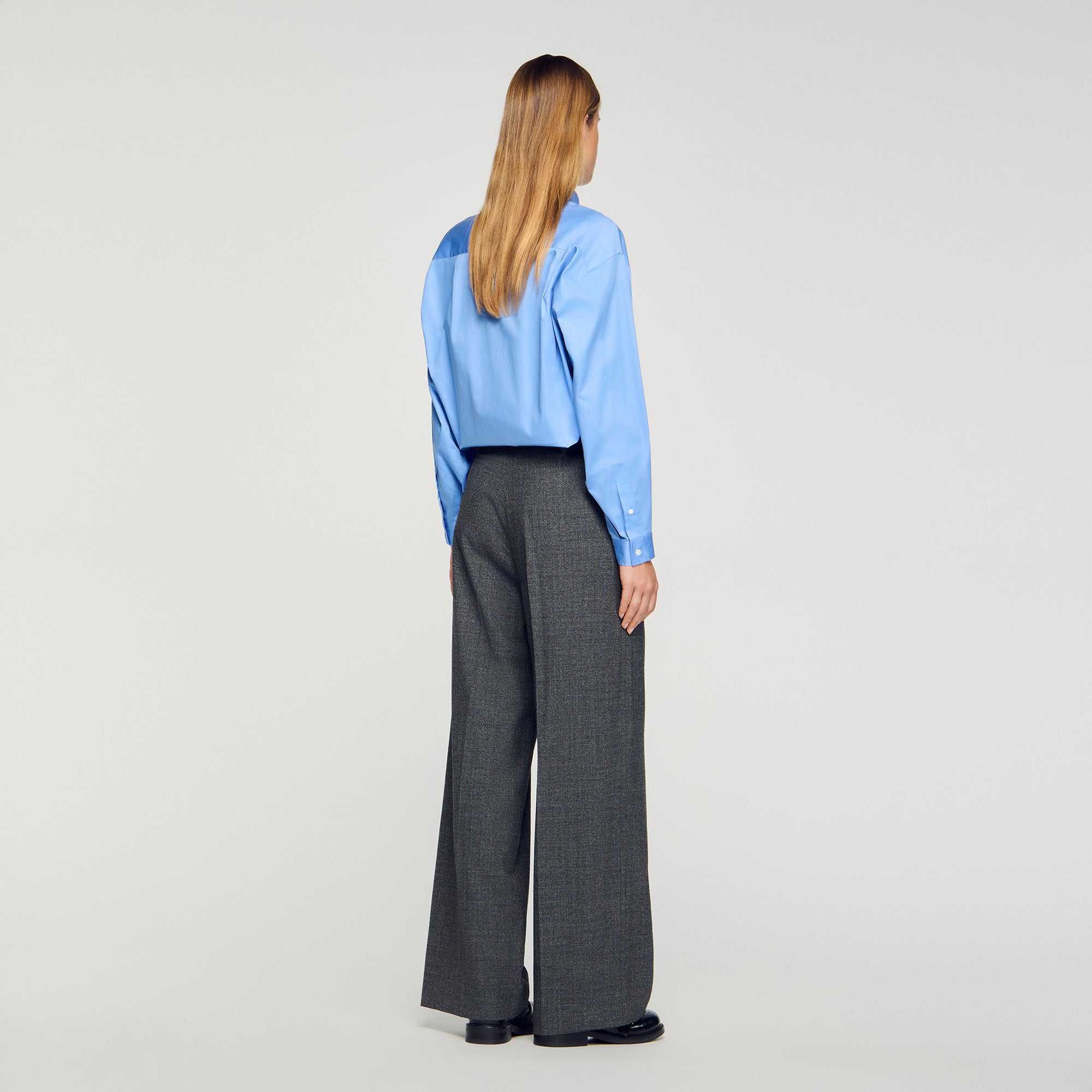 Ismere Straight And Wide Trousers Light Grey
