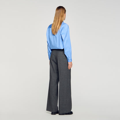 Ismere Straight And Wide Trousers Light Grey