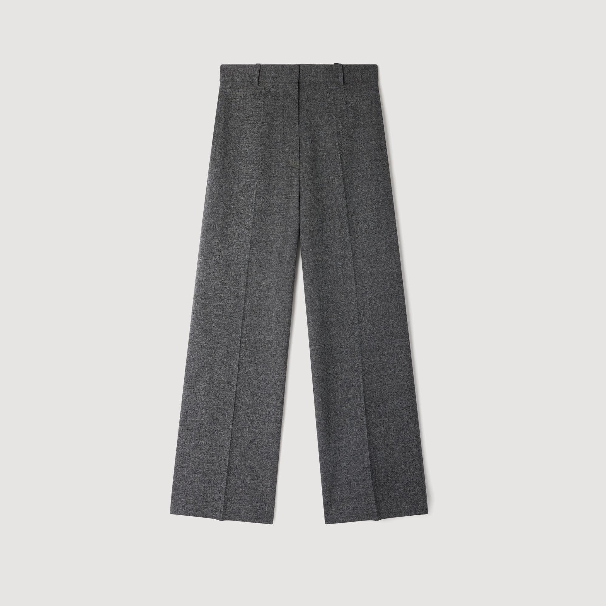 Ismere Straight And Wide Trousers Light Grey