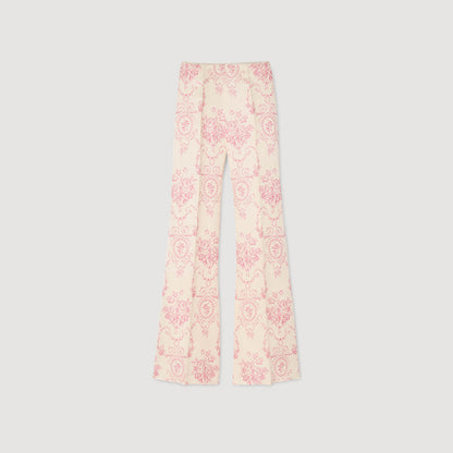 Darwin Floral Trousers Pink / Ecru