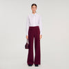 Dawson Wide-Leg Trousers Bordeaux