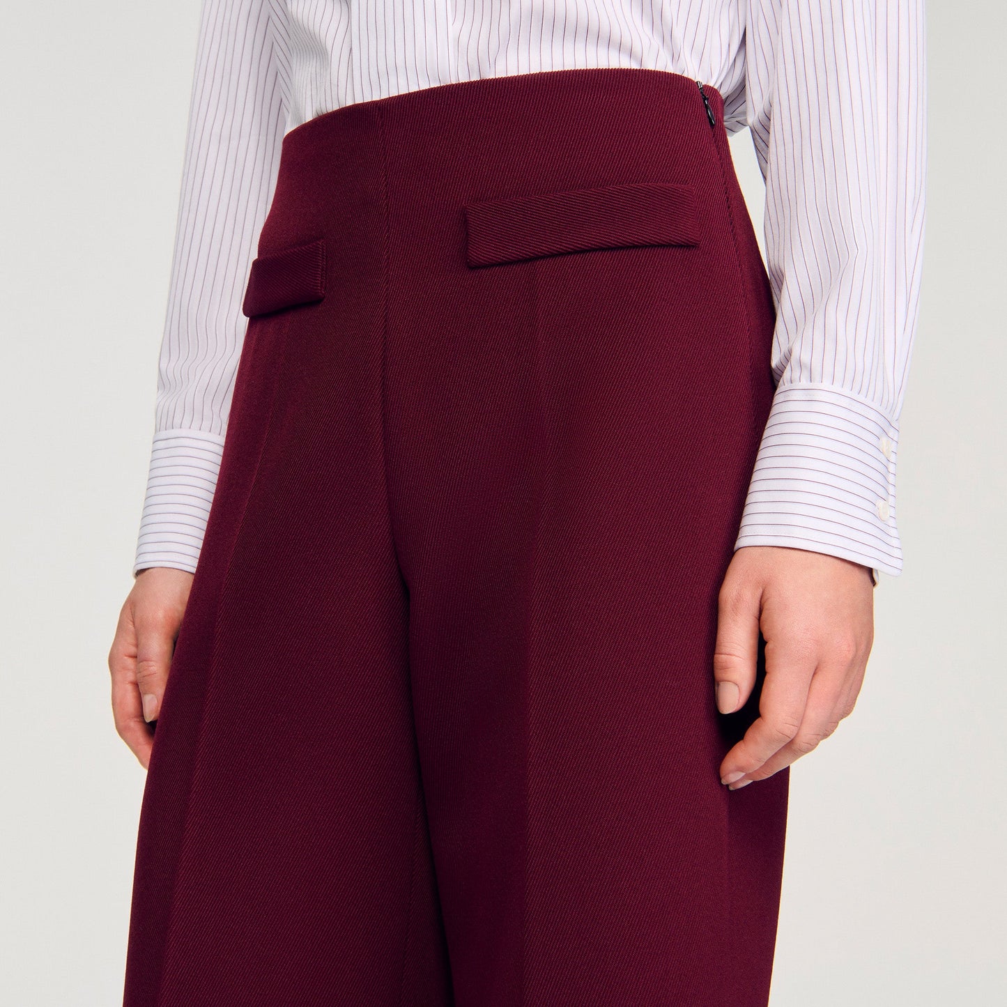 Dawson Wide-Leg Trousers Bordeaux