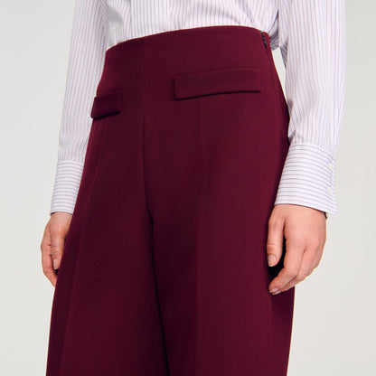 Dawson Wide-Leg Trousers Bordeaux