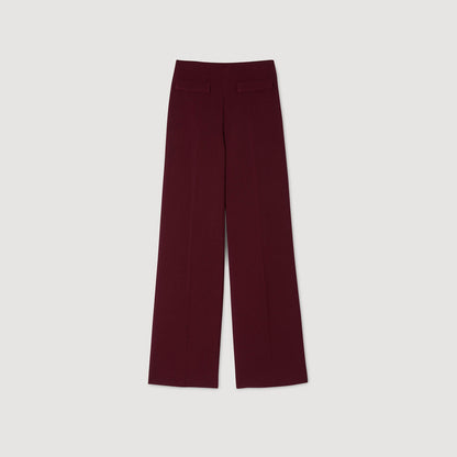 Dawson Wide-Leg Trousers Bordeaux