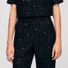 Bennett Rhinestone tweed trousers Black
