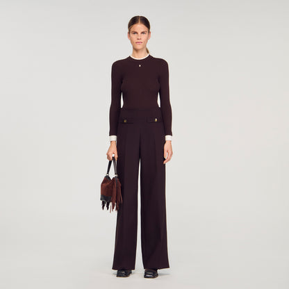 Stephen Flared Trousers Brown