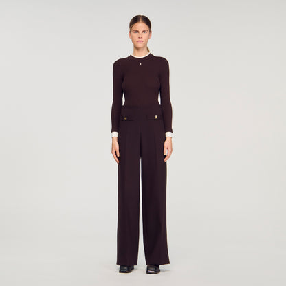 Stephen Flared Trousers Brown